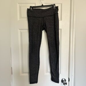 Lululemon Wunder Under High Rise Herringbone black and grey leggings